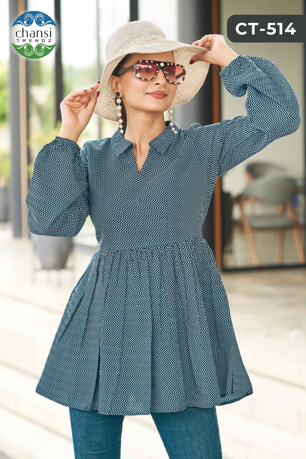 Ct-514 Shasvati Chansi Trendz Rayon Women Top