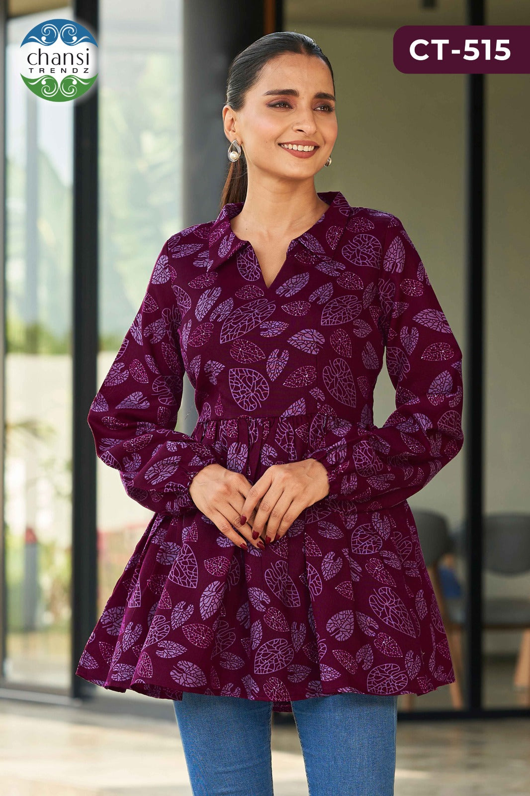 Ct-515 Shasvati Chansi Trendz Rayon Women Top