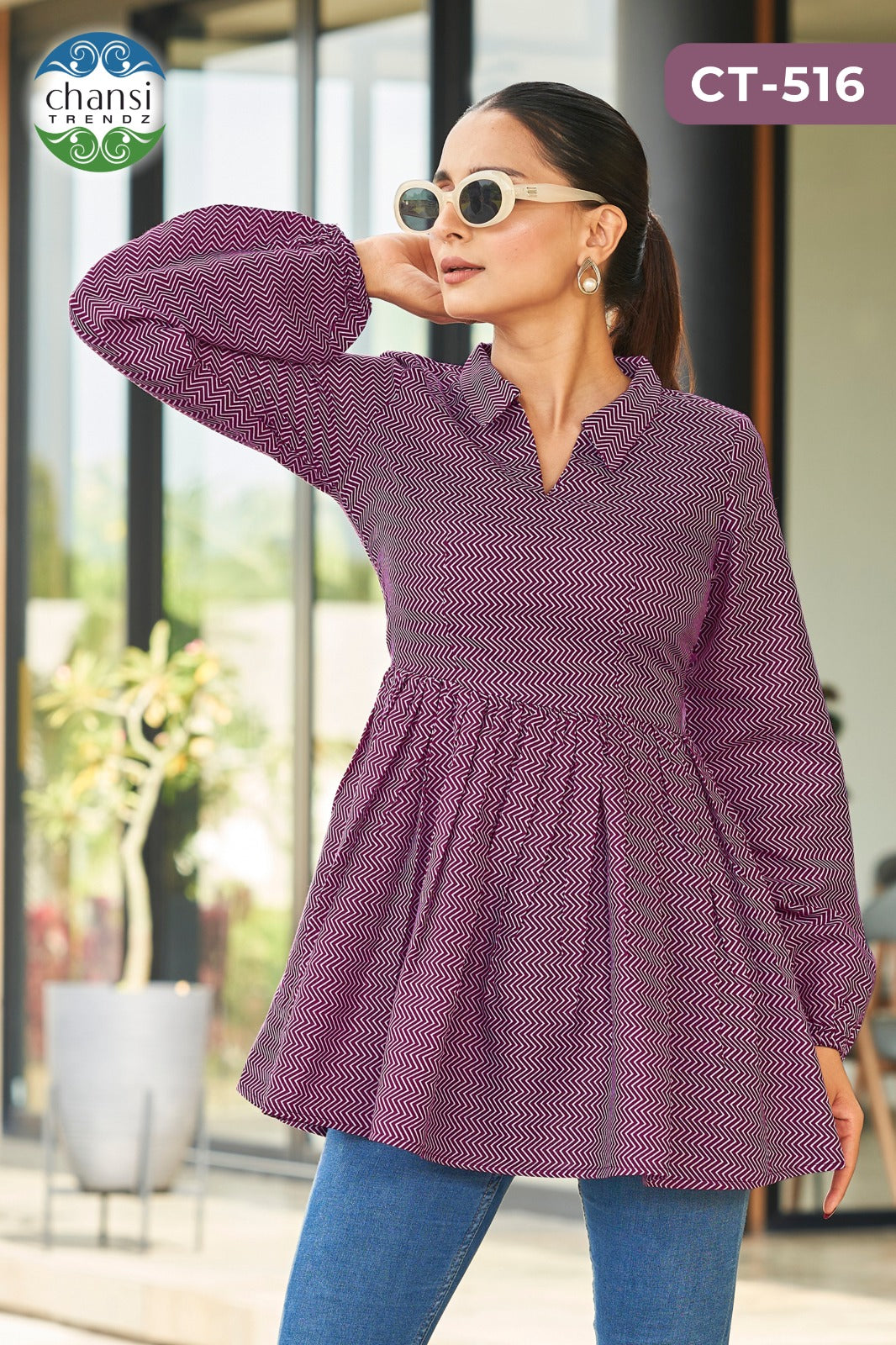 Ct-516 Shasvati Chansi Trendz Rayon Women Top