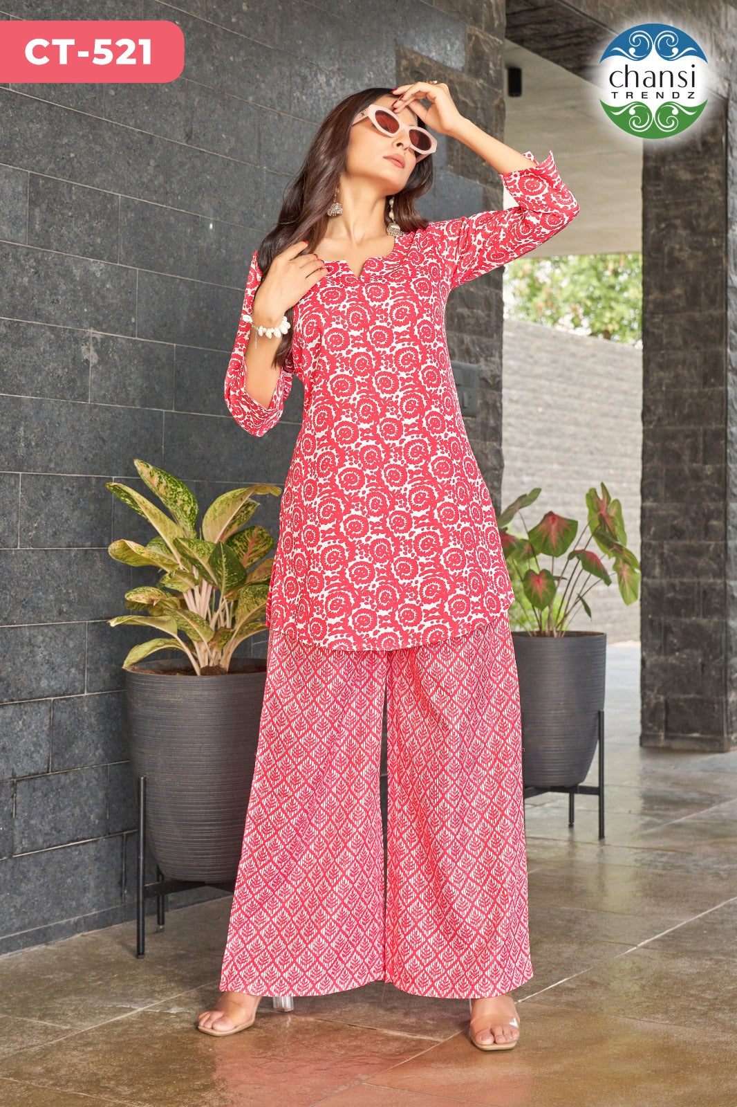Ct-521 Siddhalakshmi Chansi Trendz Poly Cotton Co Ord Set