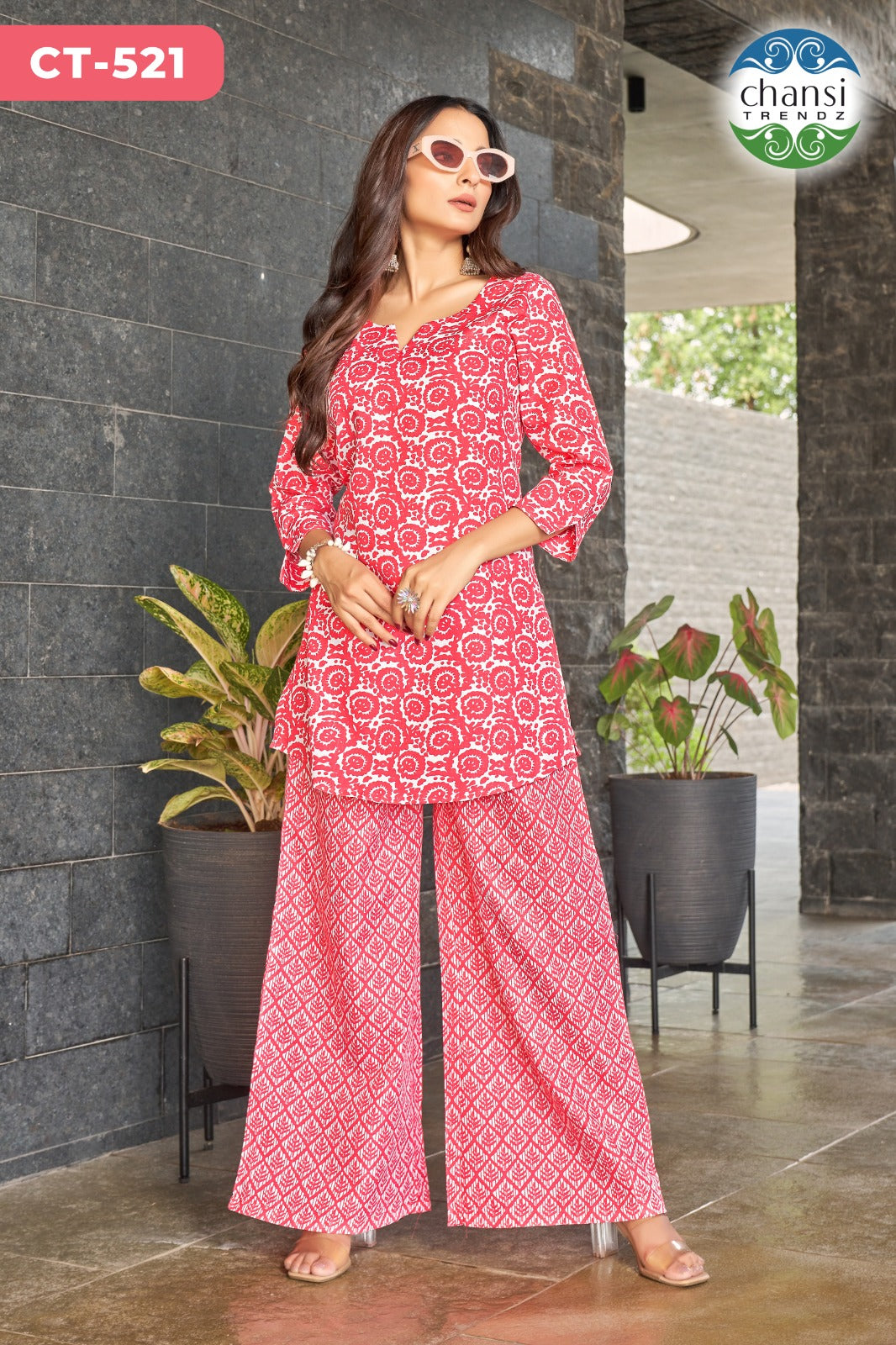 Ct-521 Siddhalakshmi Chansi Trendz Poly Cotton Co Ord Set