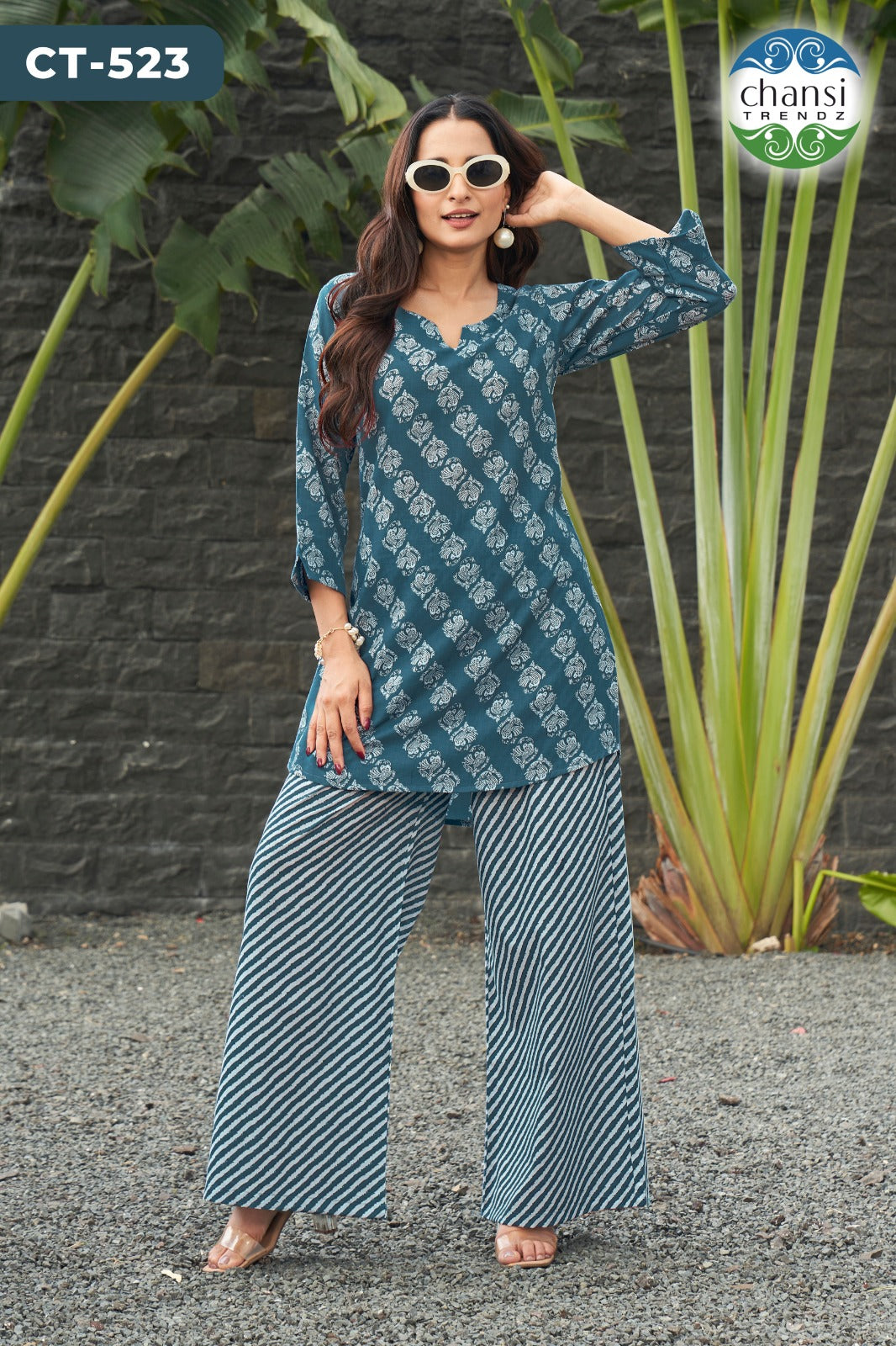 Ct-523 Siddhalakshmi Chansi Trendz Poly Cotton Co Ord Set