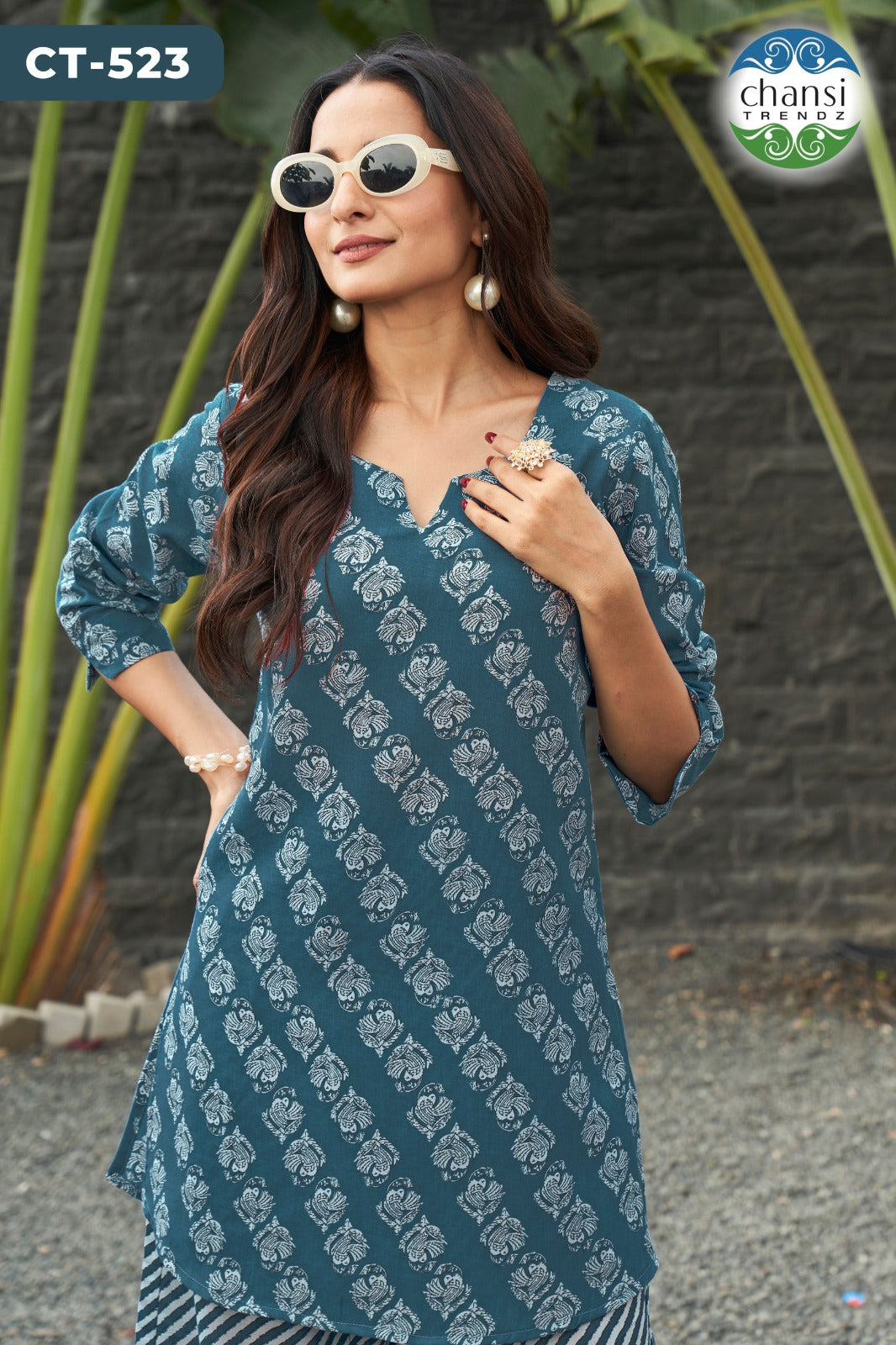 Ct-523 Siddhalakshmi Chansi Trendz Poly Cotton Co Ord Set