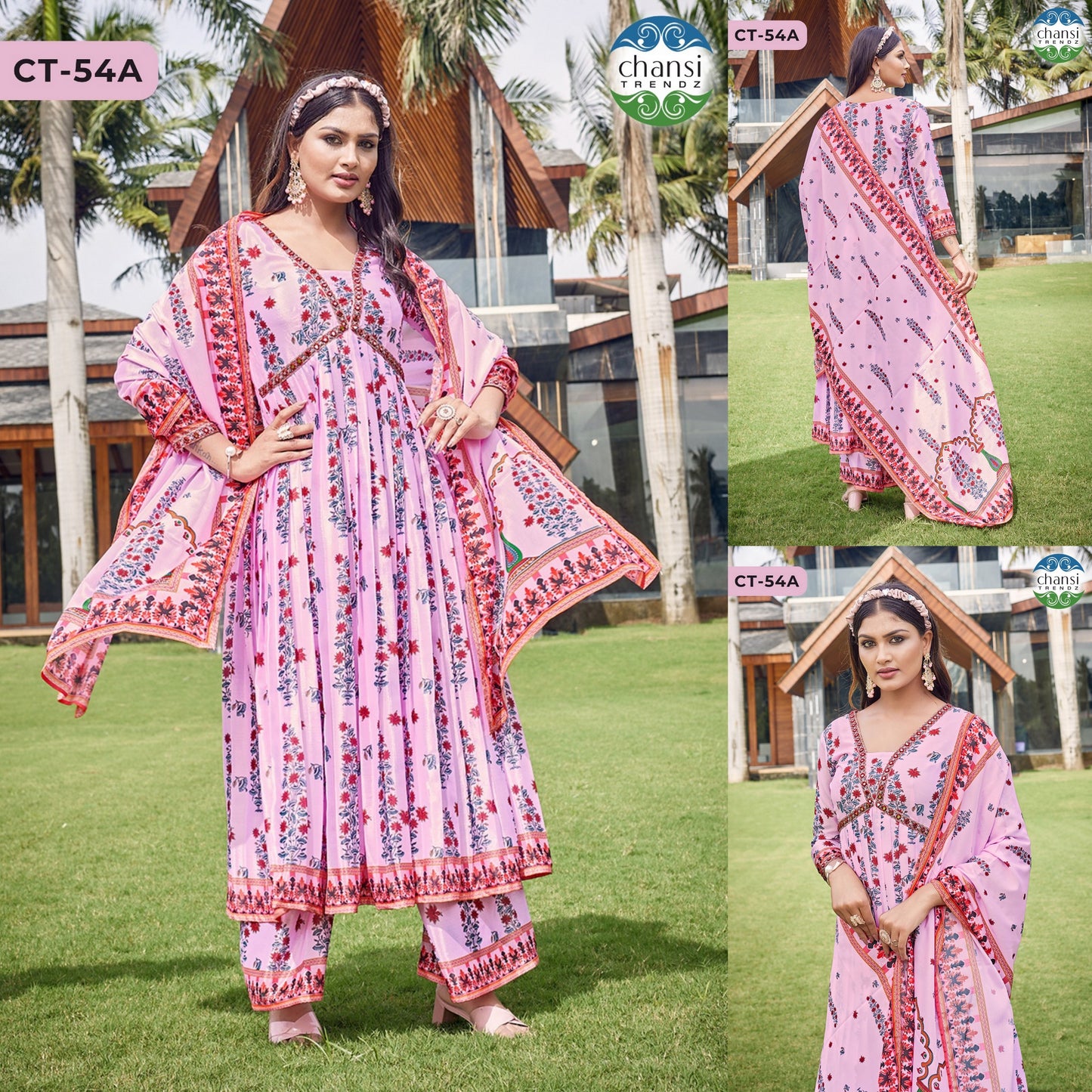 Ct-54-A Ameyaa Chansi Trendz Silk Blend Readymade Suits