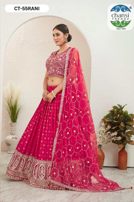 Ct-55 Rani Chansi Trendz Dola Silk Readymade Lehenga Choli