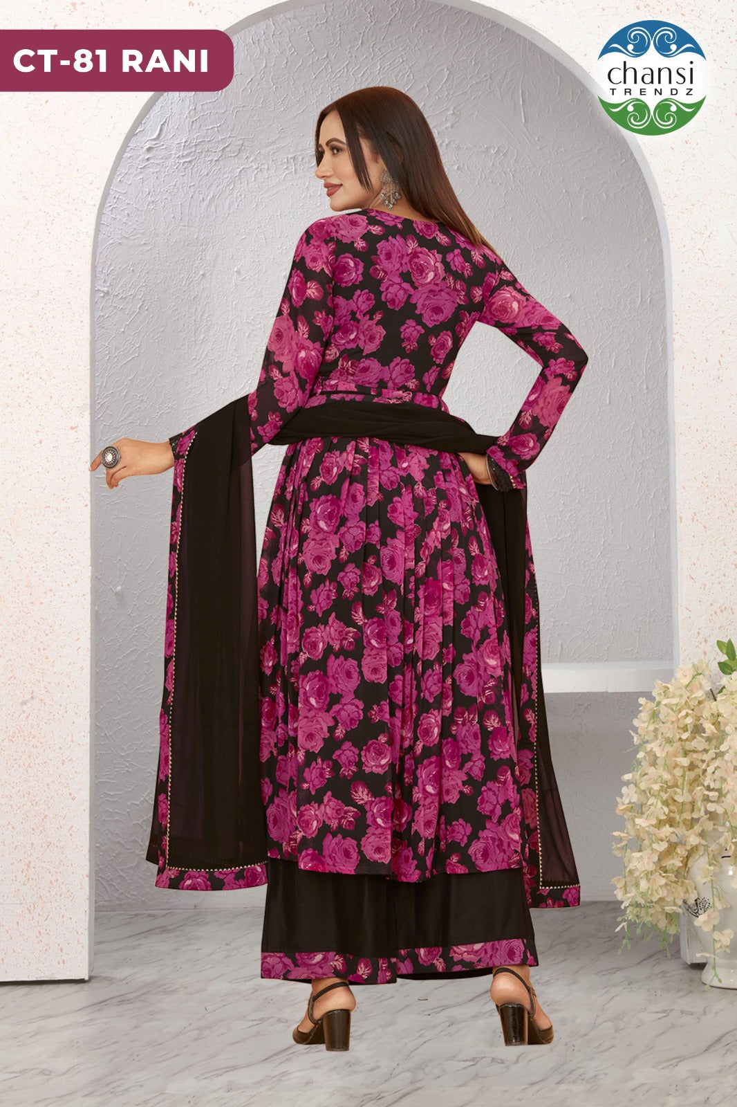 Ct-81 Rani Colors Chansi Trendz Georgette Readymade Suits