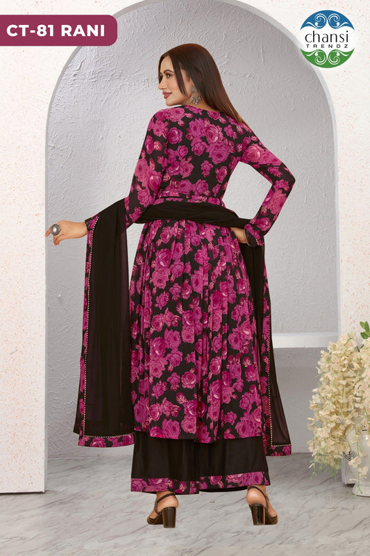 Ct-81 Rani Colors Chansi Trendz Georgette Readymade Suits
