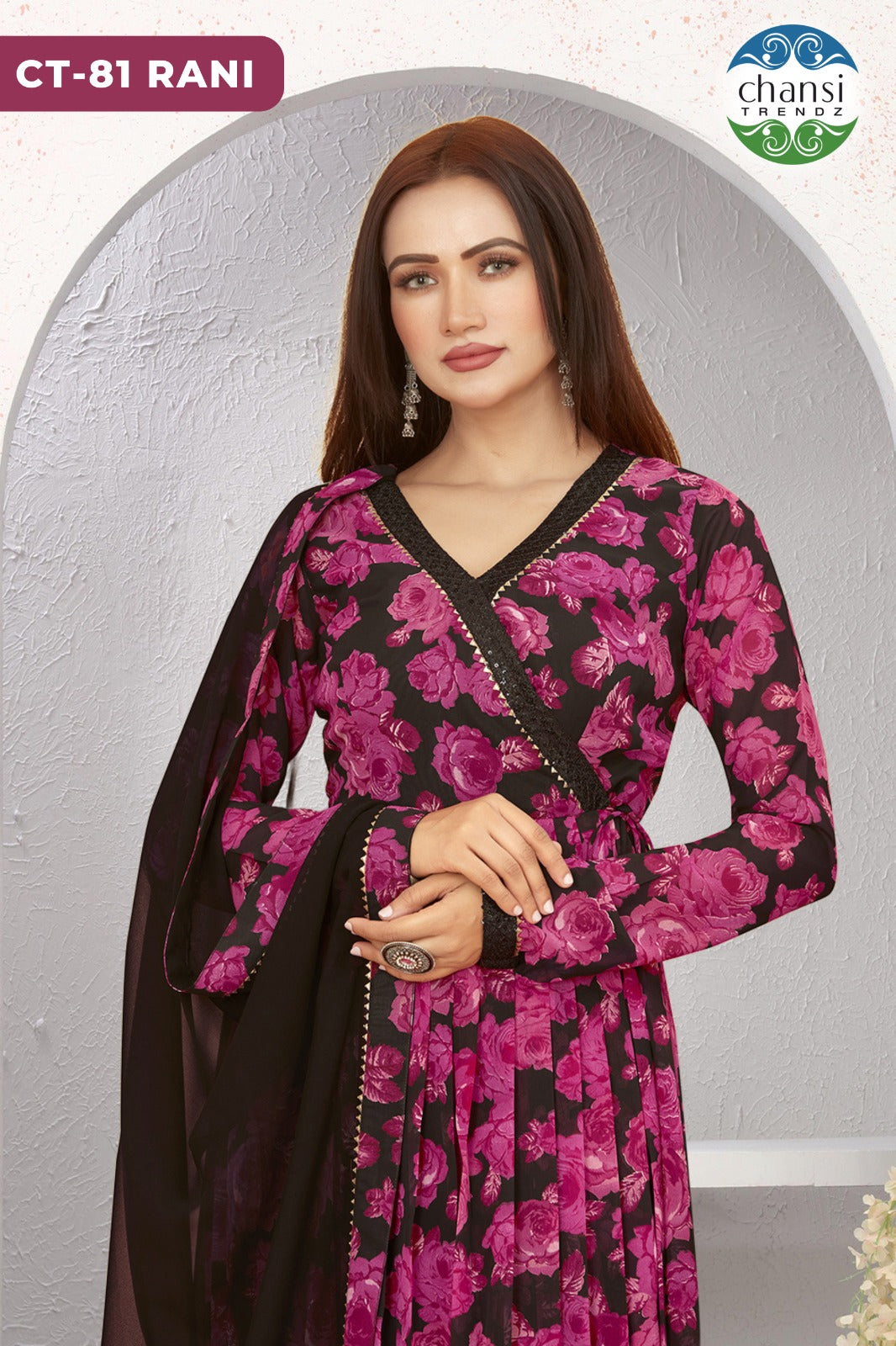 Ct-81 Rani Colors Chansi Trendz Georgette Readymade Suits