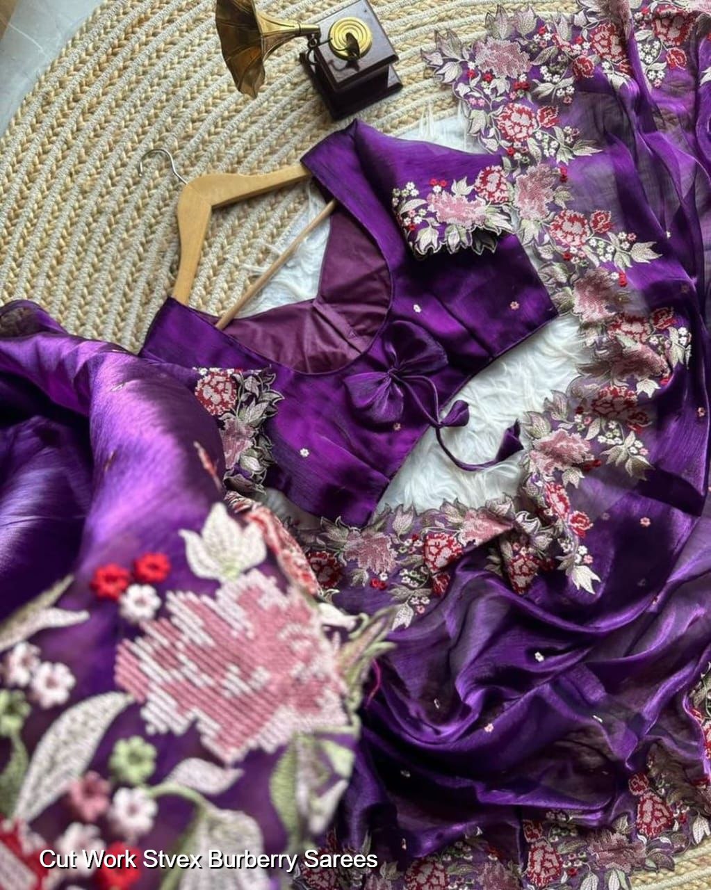 Cut Work Stvex Burberry Sarees