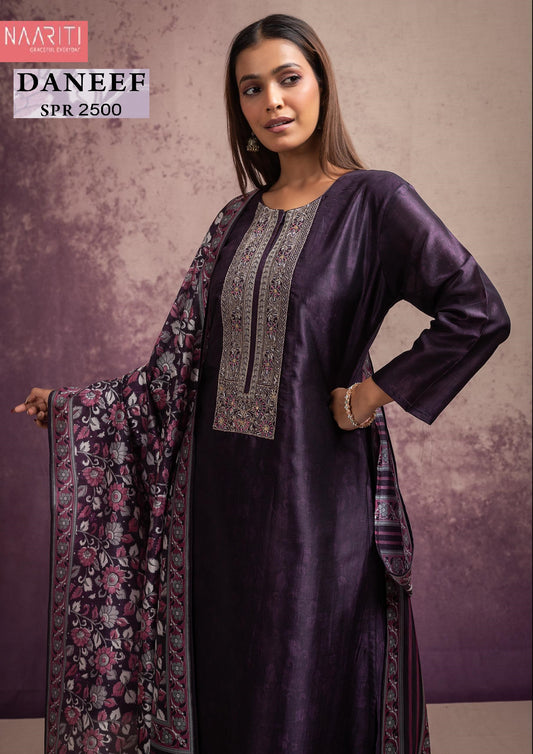 Daneef 2500 Naariti Silk Unstitched Suits