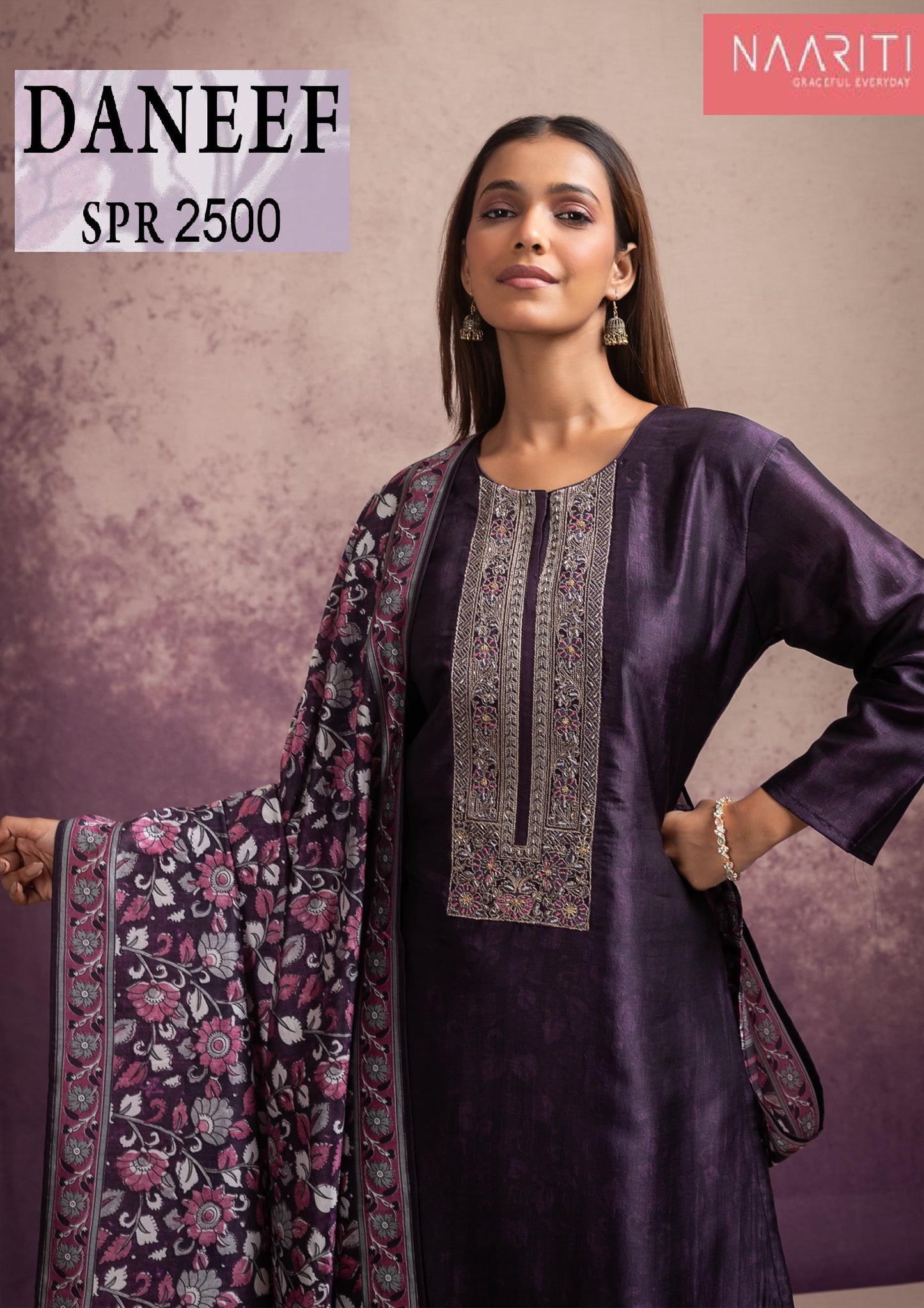 Daneef 2500 Naariti Silk Unstitched Suits