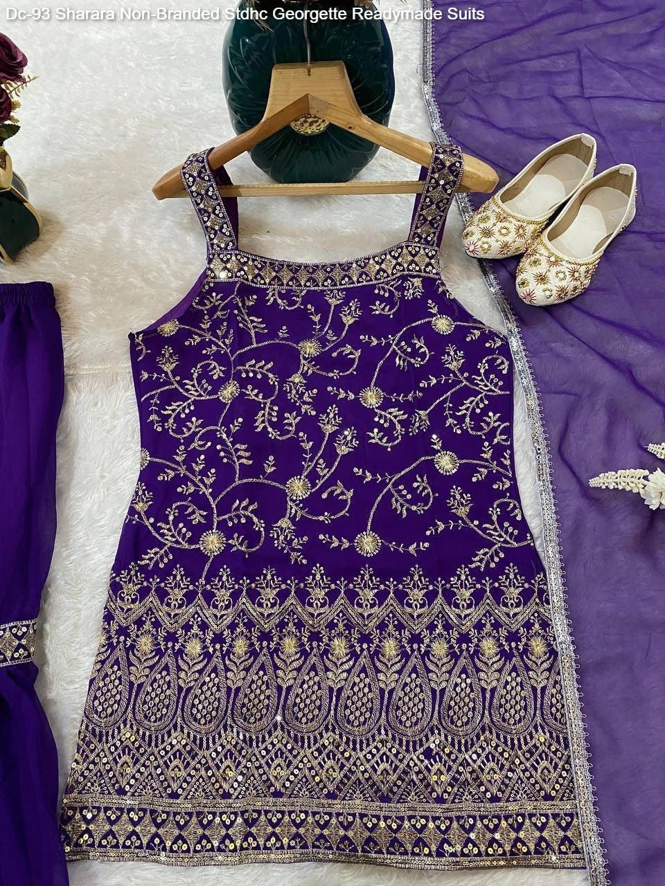 Dc-93 Sharara Non-Branded Stdhc Georgette Readymade Suits