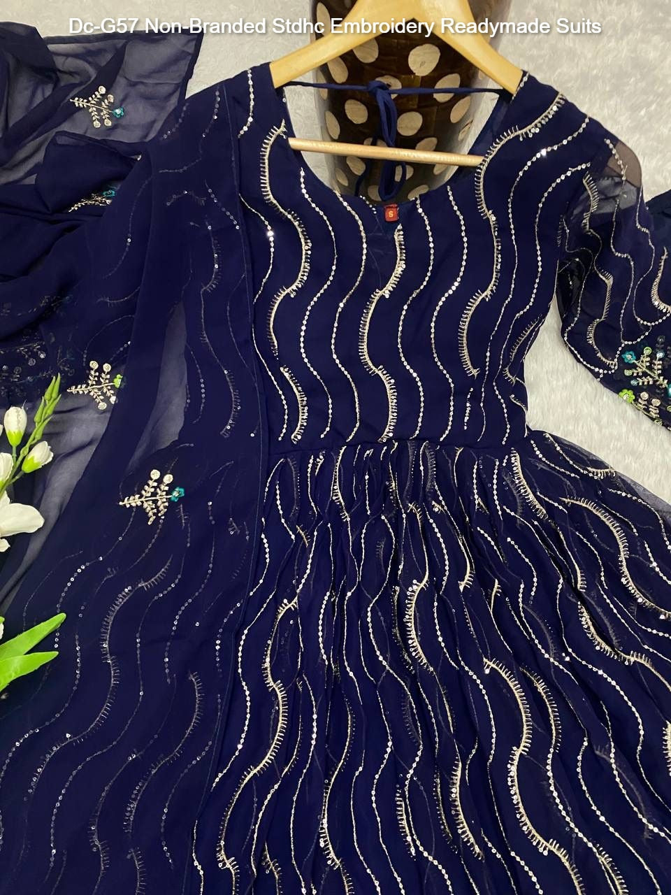 Dc-G57 Non-Branded Stdhc Embroidery Readymade Suits