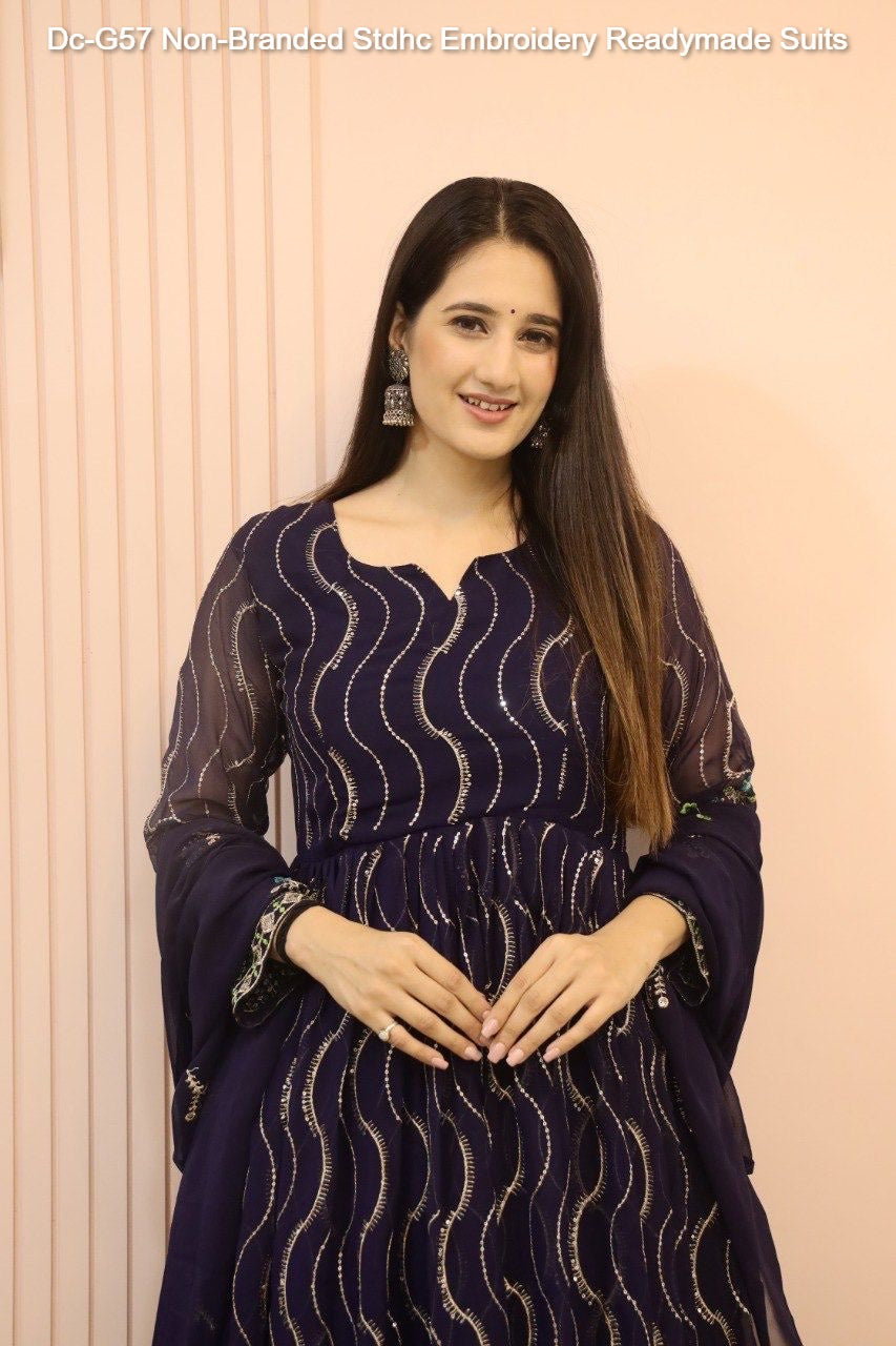 Dc-G57 Non-Branded Stdhc Embroidery Readymade Suits
