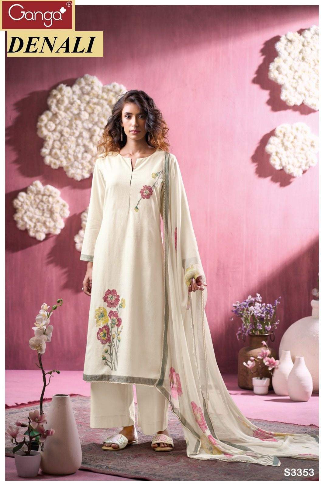 Denali 3353 Ganga Cotton Unstitched Suits