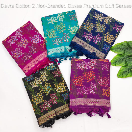 Devra Cotton 2 Non-Branded Stwea Premium Soft Sarees