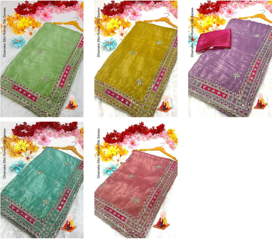 Dhamaka Stkri Roman Silk Sarees