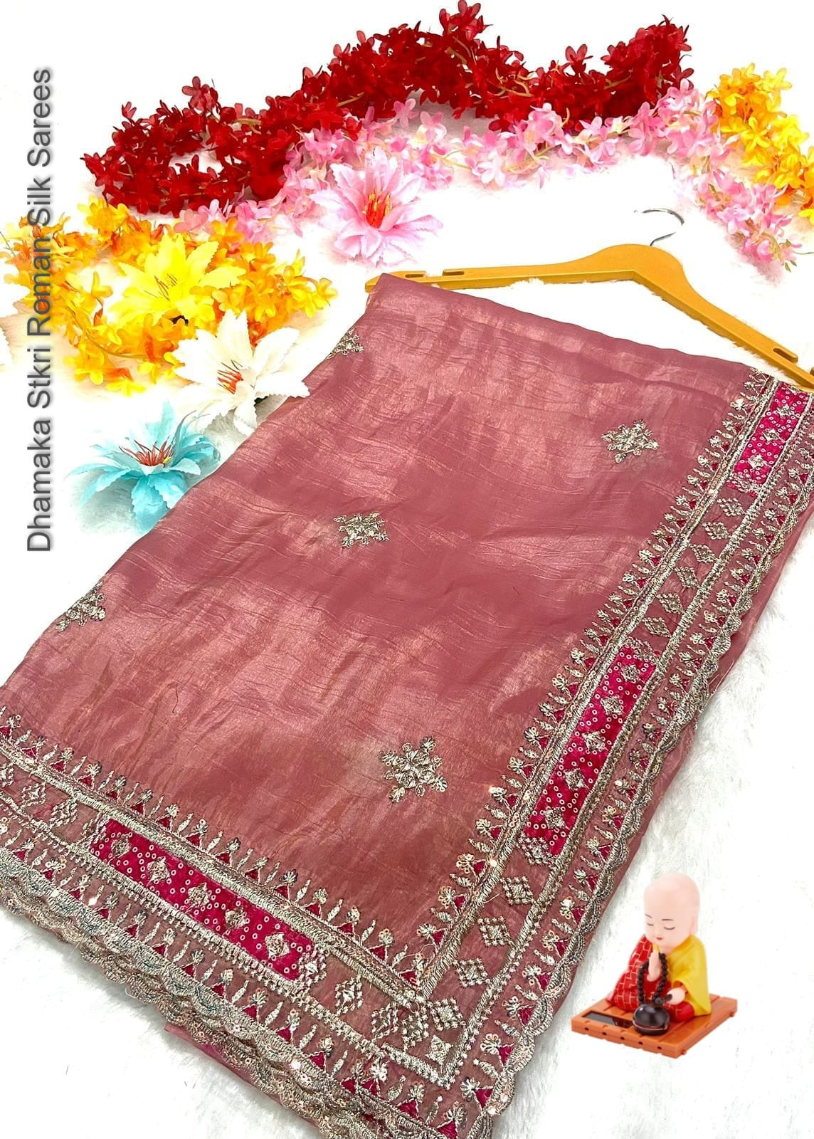 Dhamaka Stkri Roman Silk Sarees