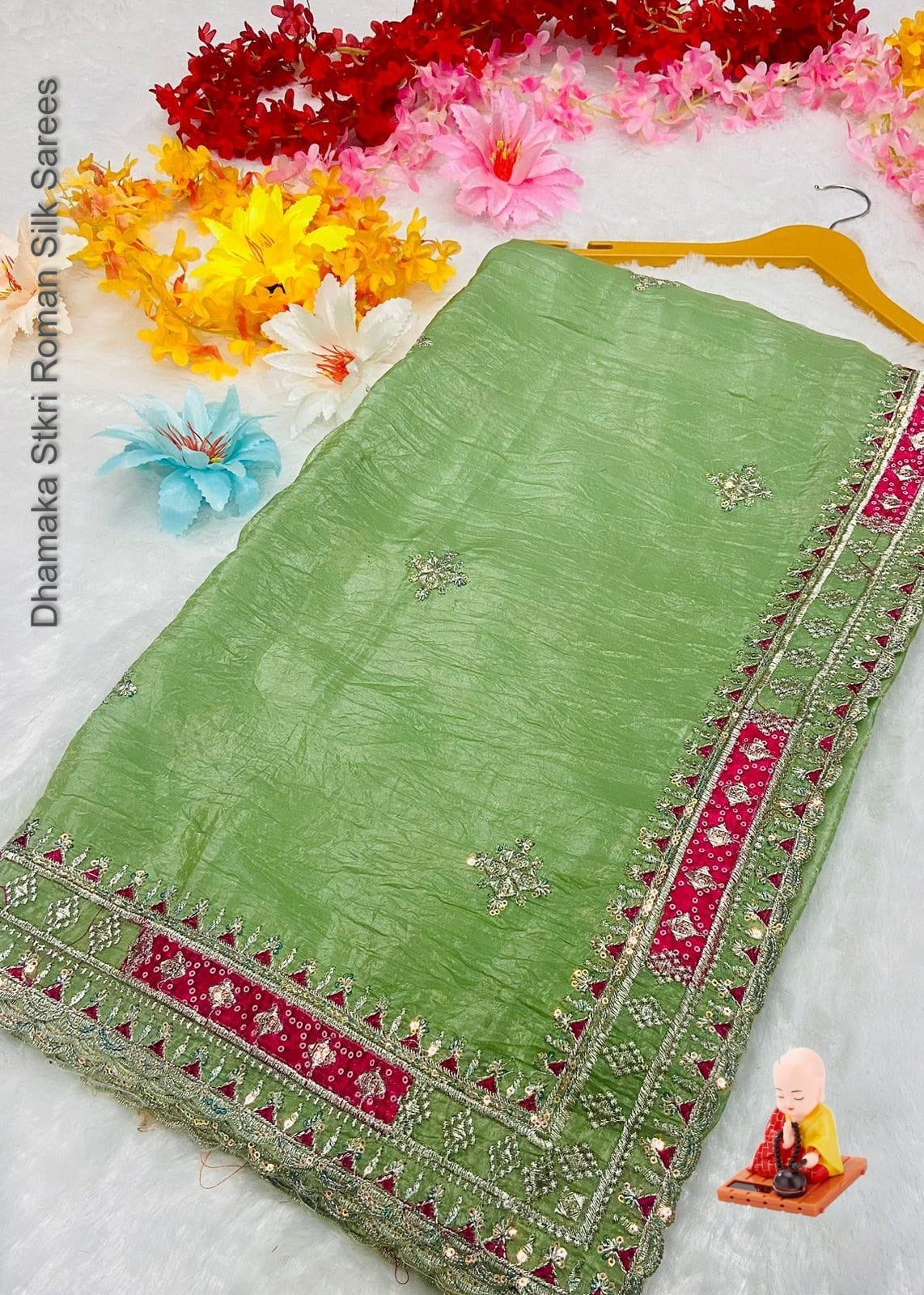 Dhamaka Stkri Roman Silk Sarees