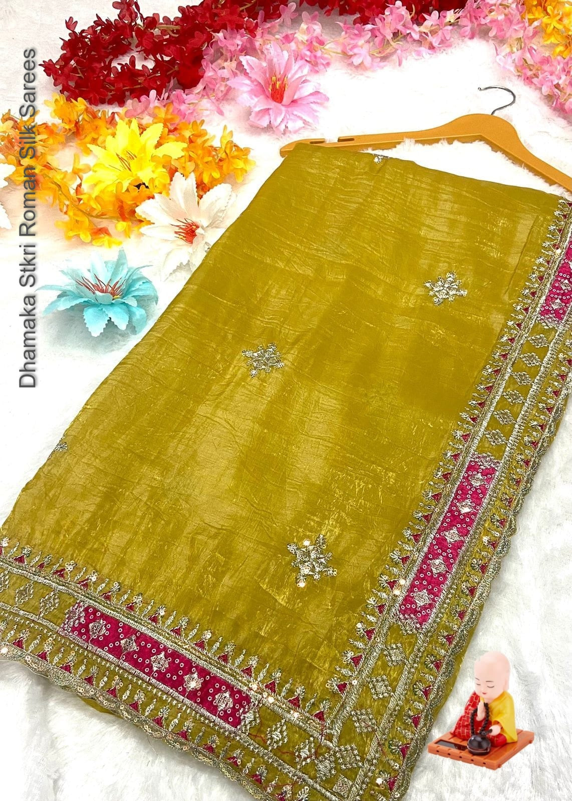 Dhamaka Stkri Roman Silk Sarees