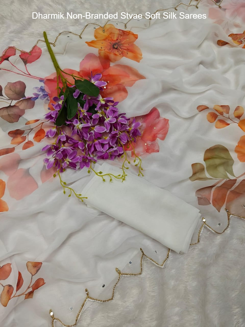 Dharmik Non-Branded Stvae Soft Silk Sarees