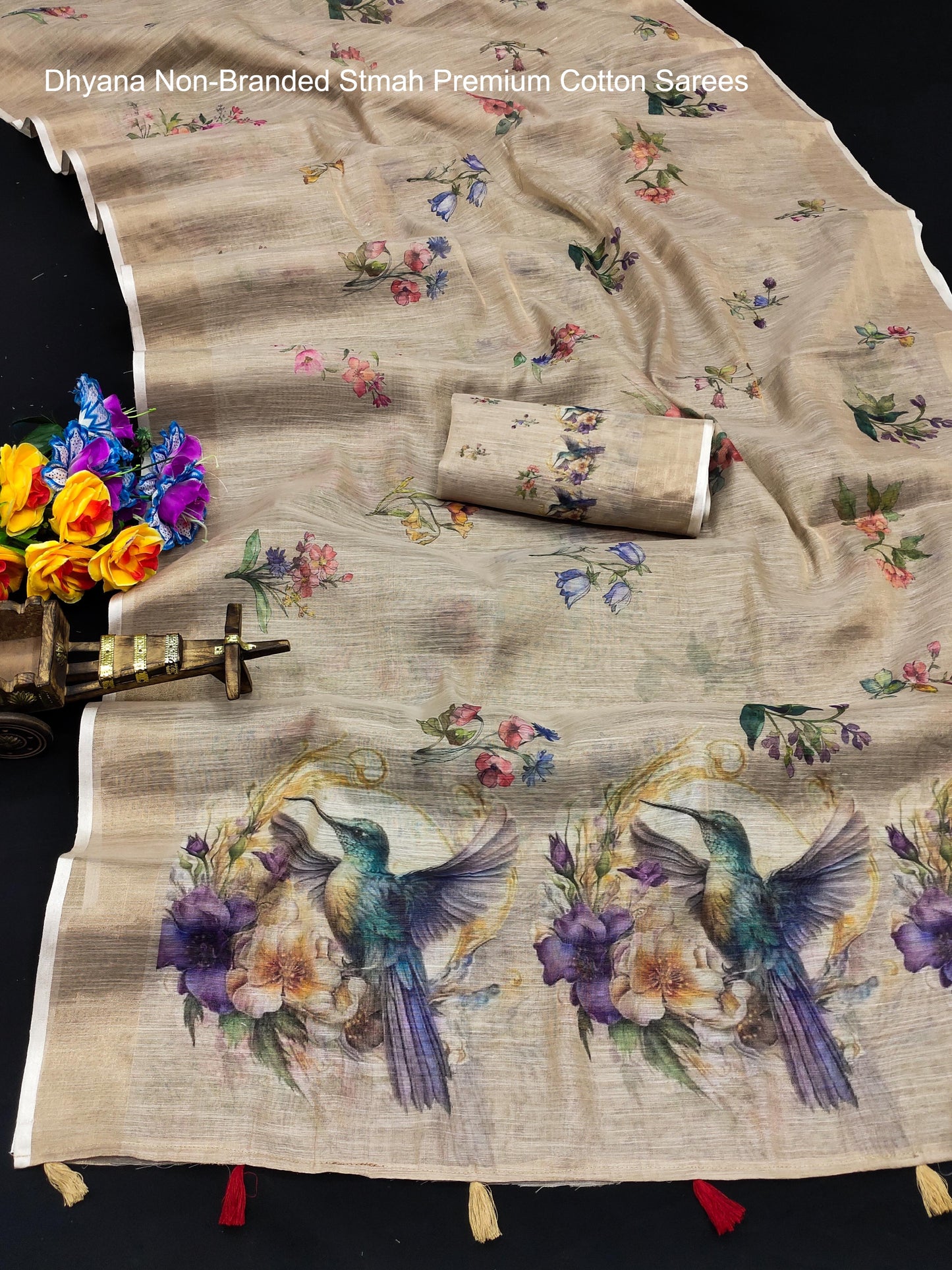 Dhyana Non-Branded Stmah Premium Cotton Sarees