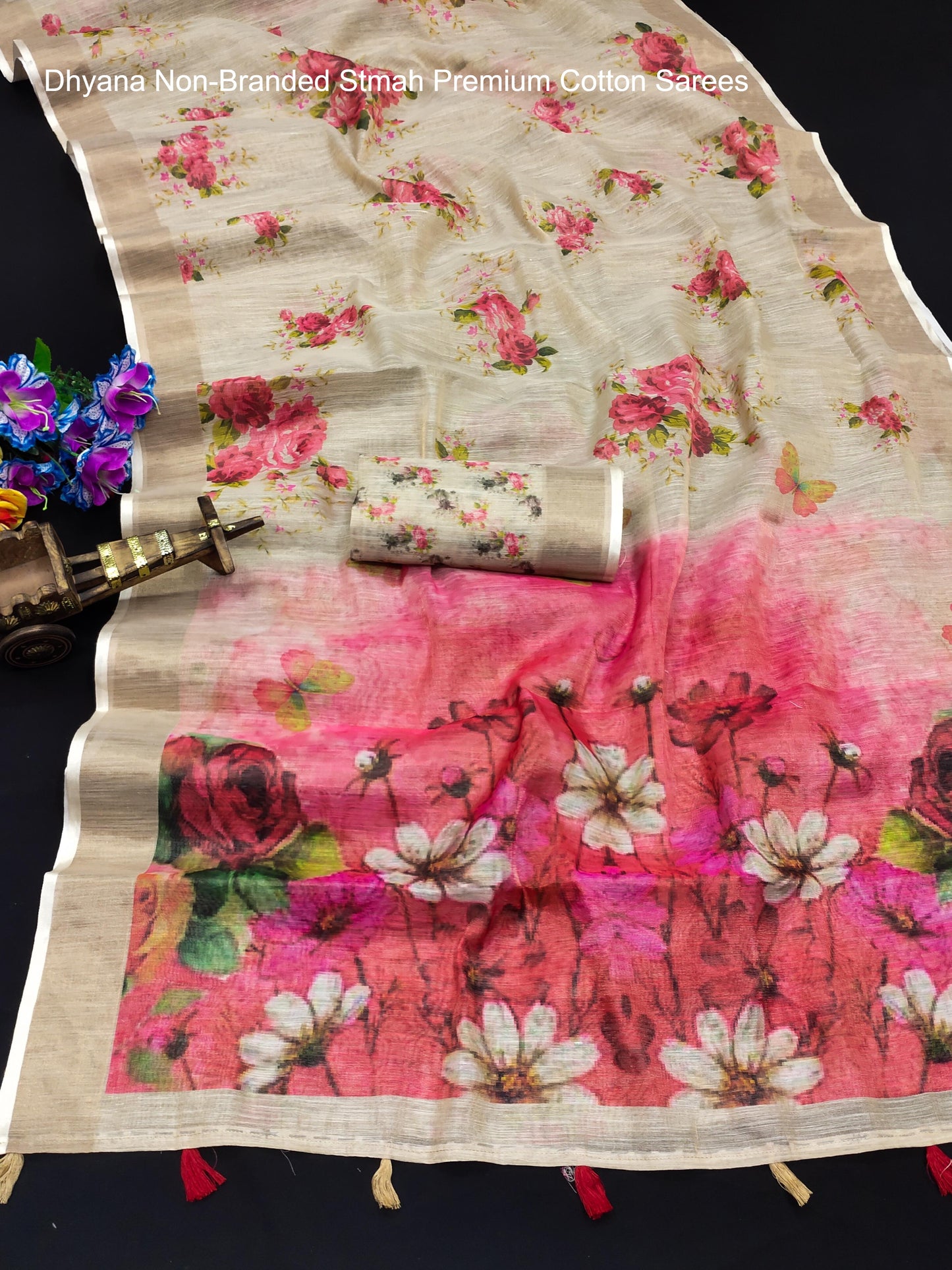 Dhyana Non-Branded Stmah Premium Cotton Sarees