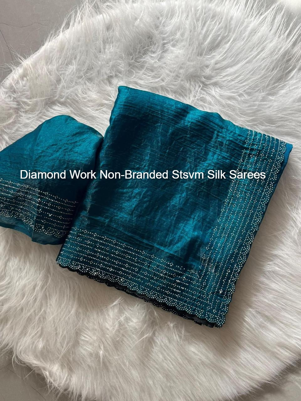 Diamond Work Non-Branded Stsvm Silk Sarees