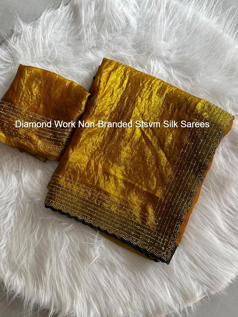 Diamond Work Non-Branded Stsvm Silk Sarees