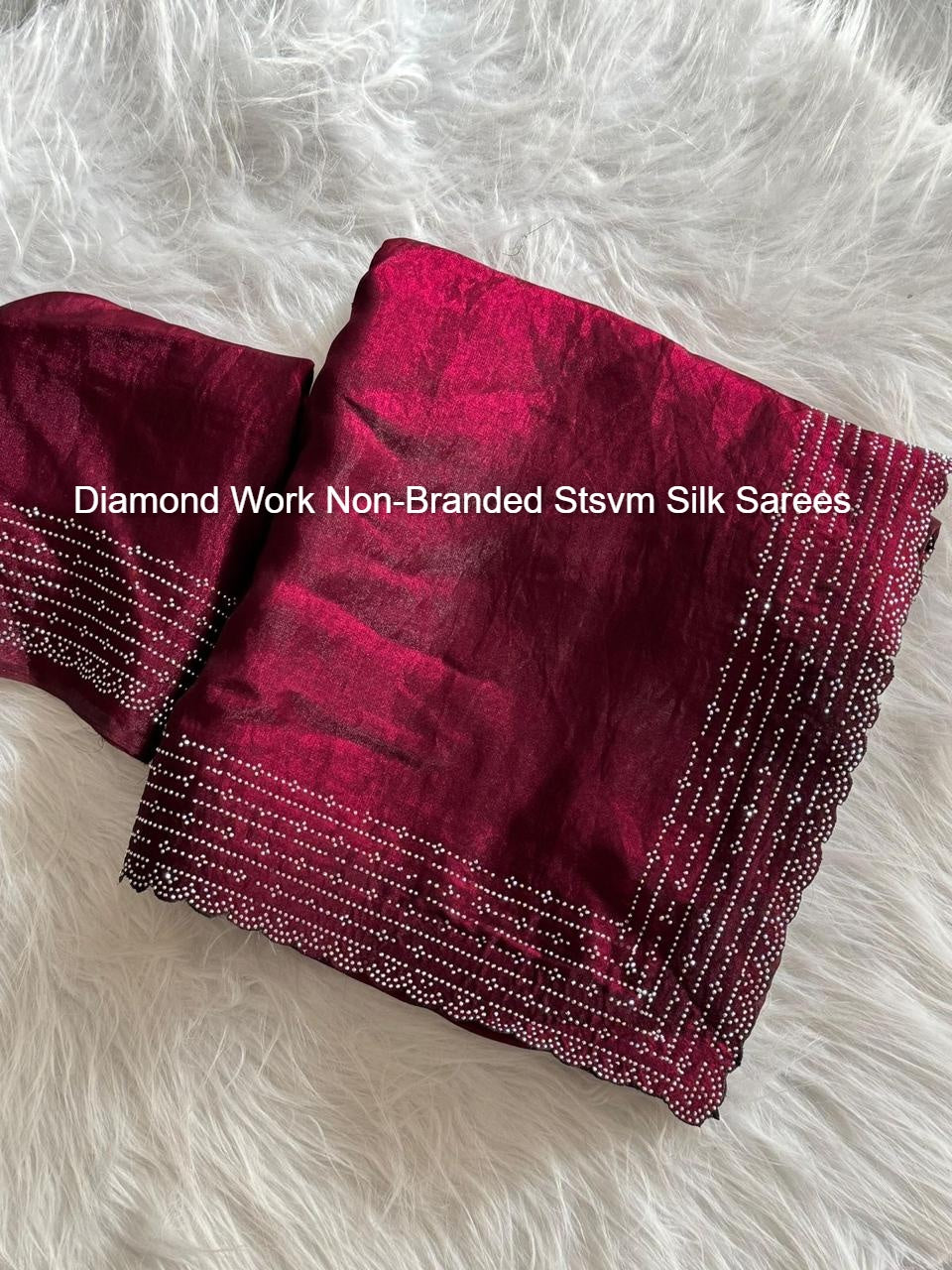 Diamond Work Non-Branded Stsvm Silk Sarees