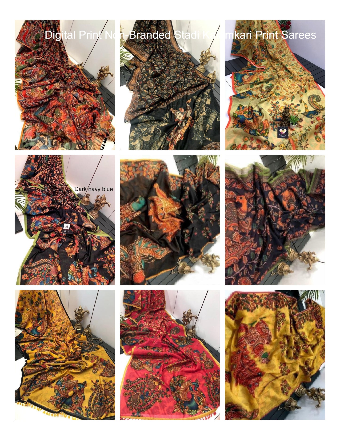 Digital Print Non-Branded Stadi Kalamkari Print Sarees