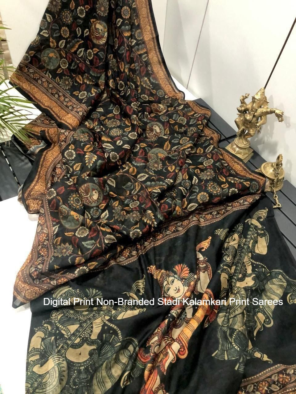 Digital Print Non-Branded Stadi Kalamkari Print Sarees