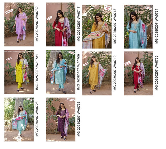 Digital Print Non-Branded Stpmr Pure Silk Readymade Suits