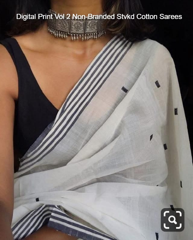 Digital Print Vol 2 Non-Branded Stvkd Cotton Sarees