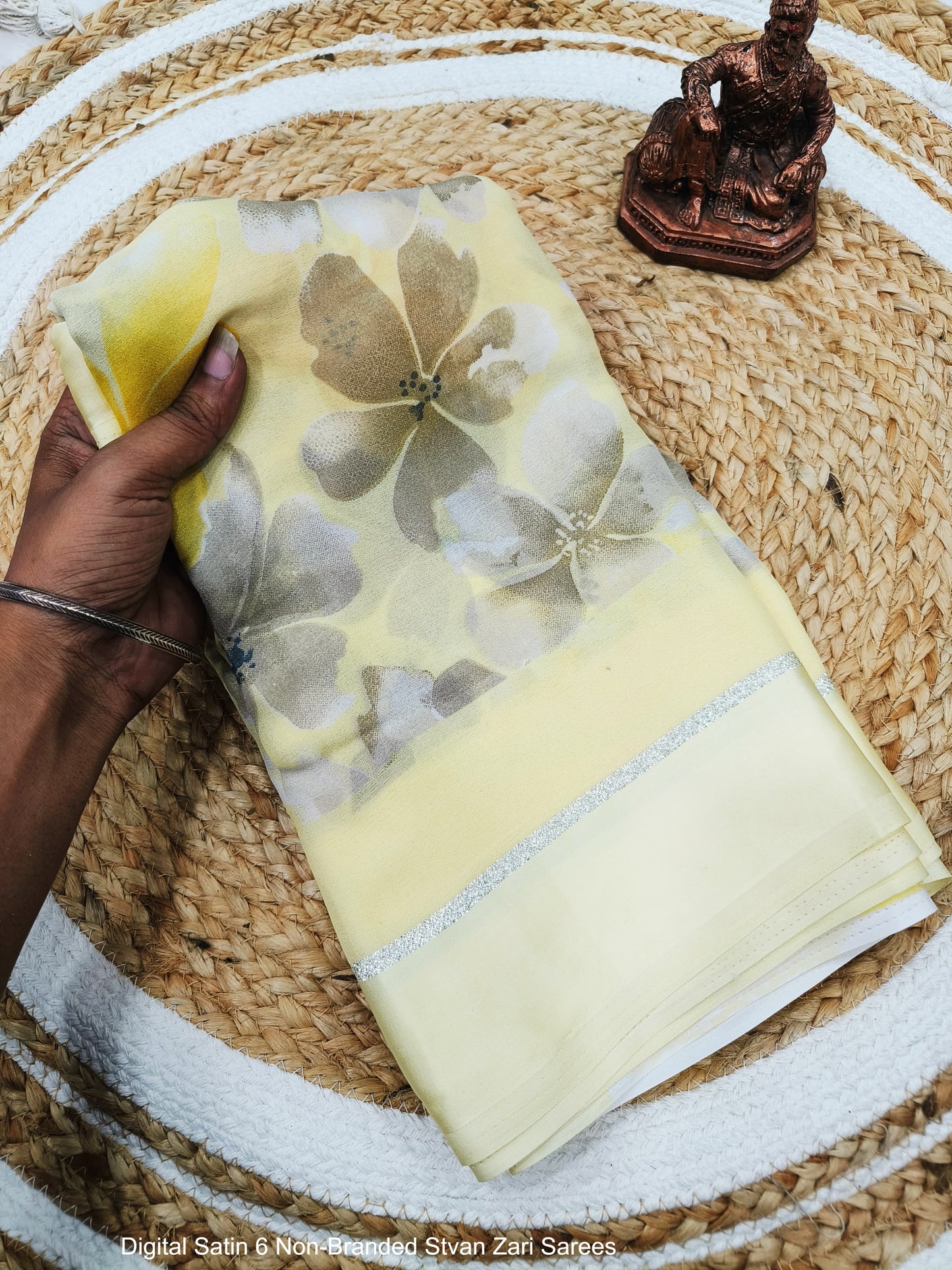 Digital Satin 6 Non-Branded Stvan Zari Sarees