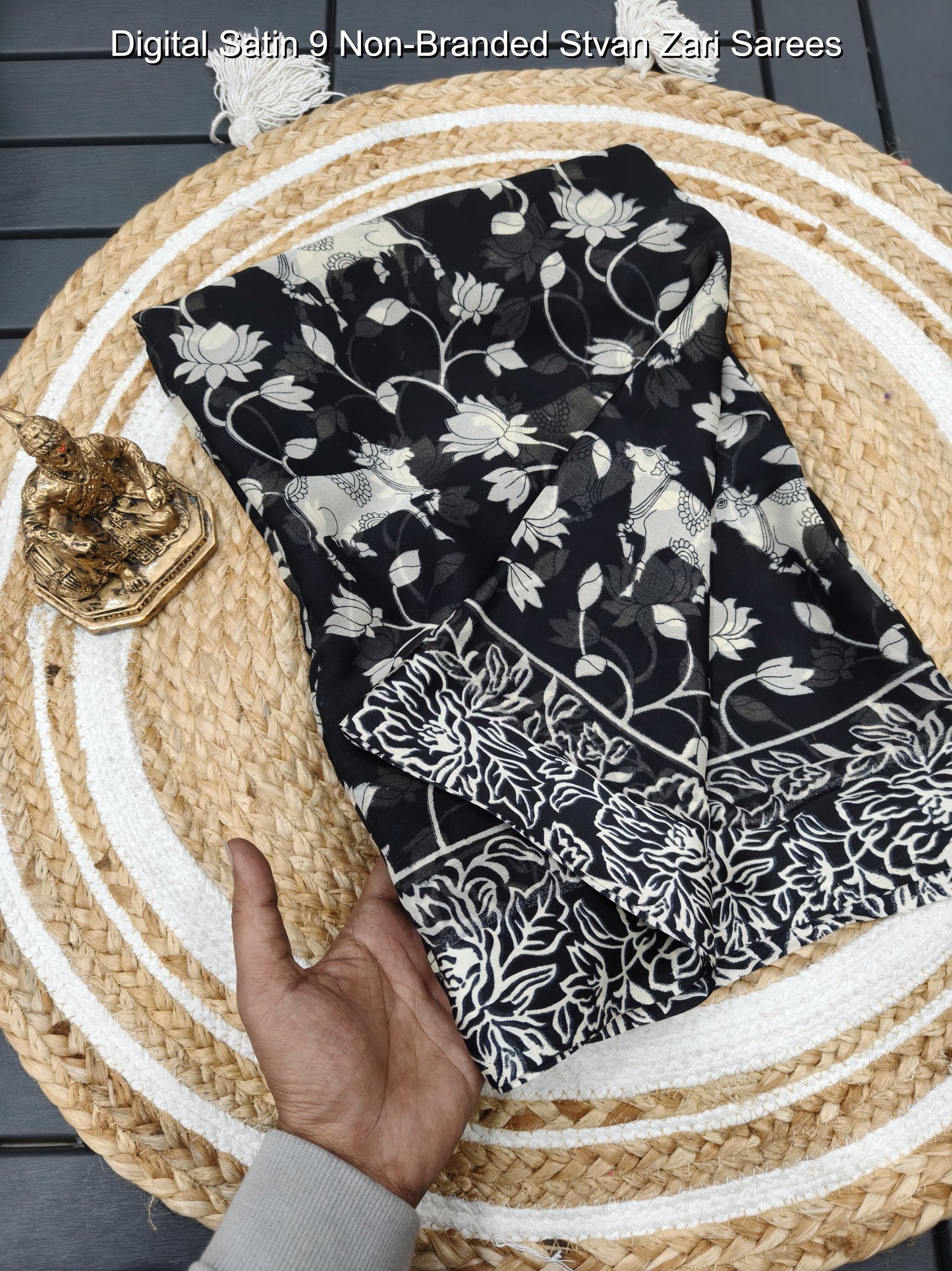 Digital Satin 9 Non-Branded Stvan Zari Sarees