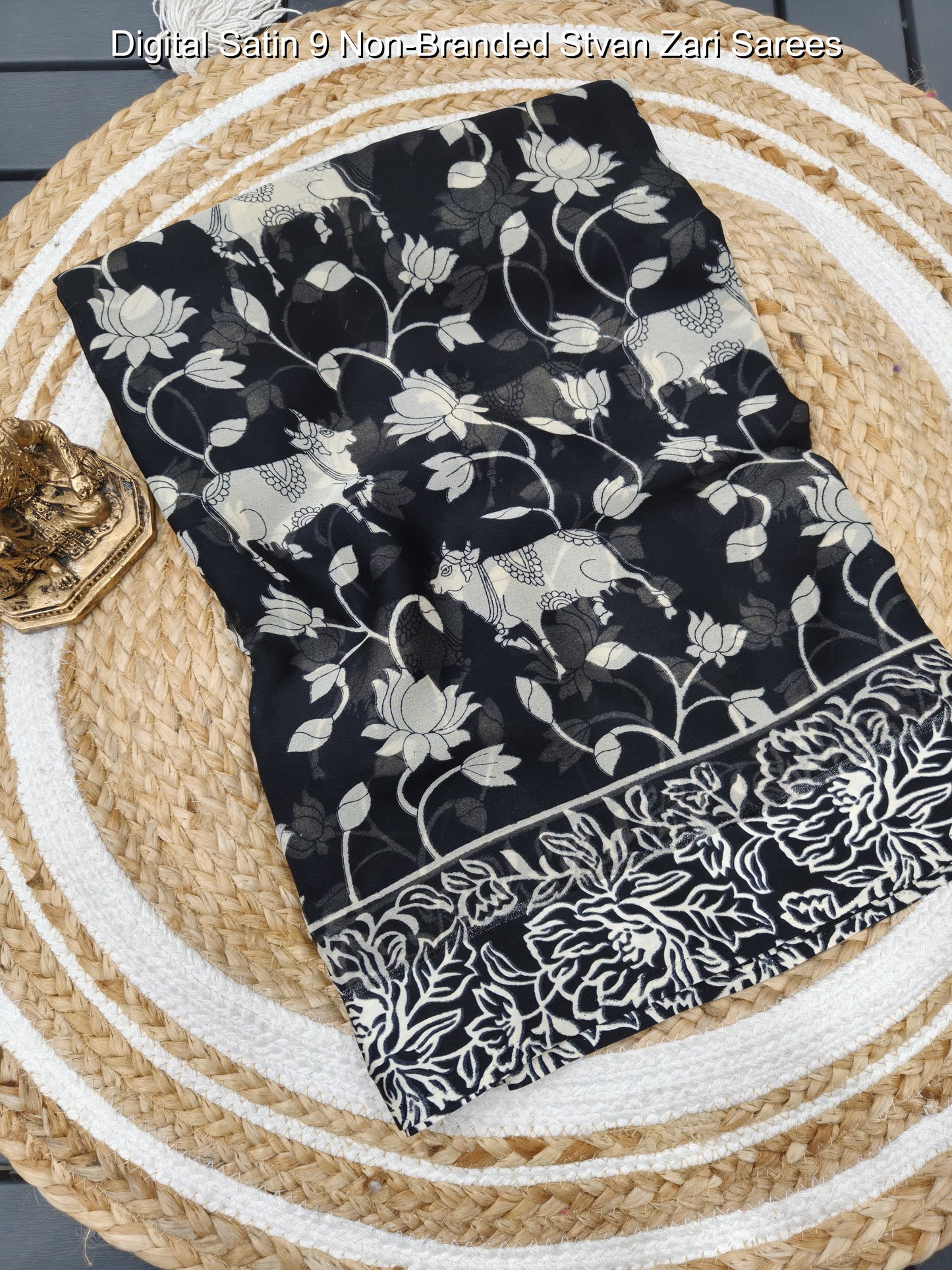 Digital Satin 9 Non-Branded Stvan Zari Sarees