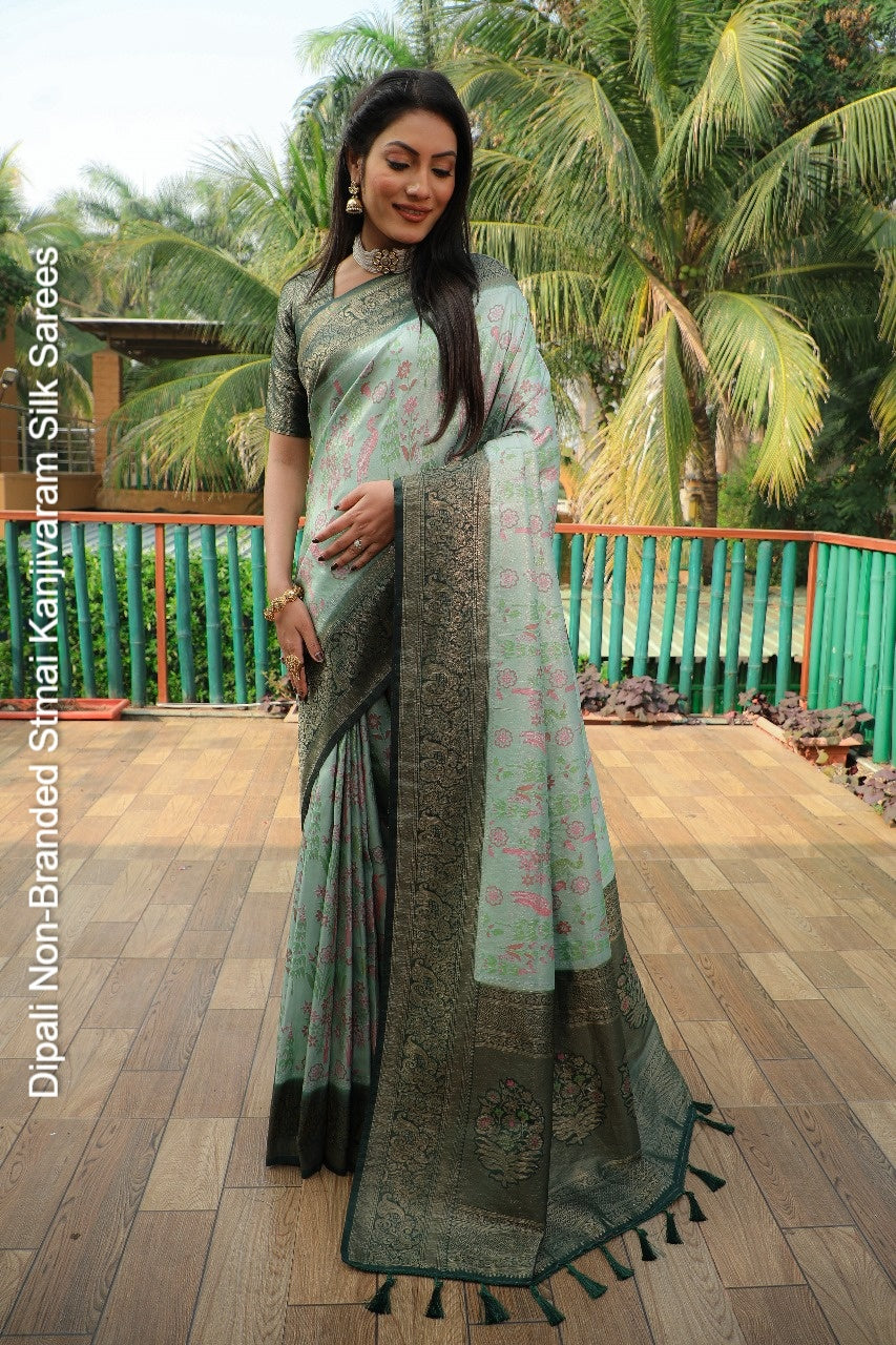 Dipali Non-Branded Stmai Kanjivaram Silk Sarees