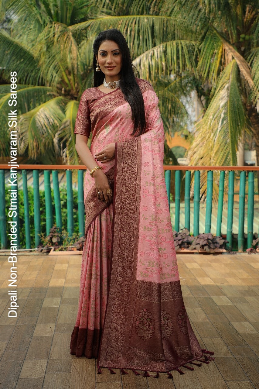 Dipali Non-Branded Stmai Kanjivaram Silk Sarees