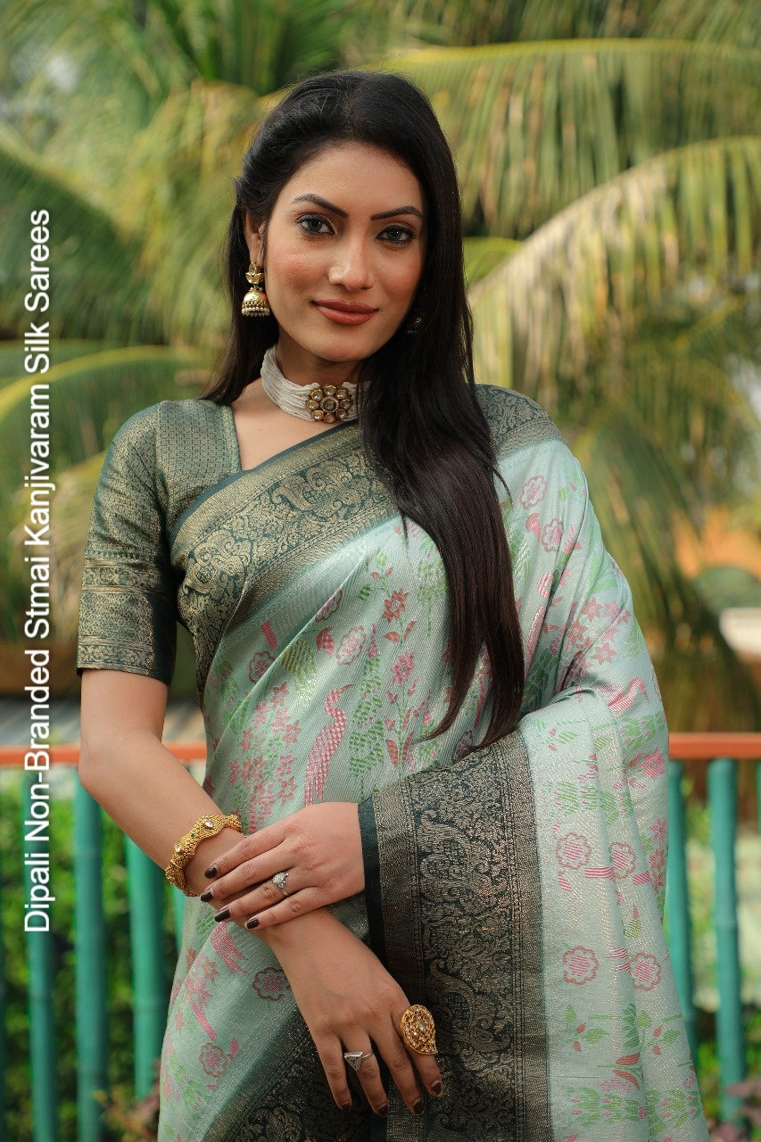 Dipali Non-Branded Stmai Kanjivaram Silk Sarees