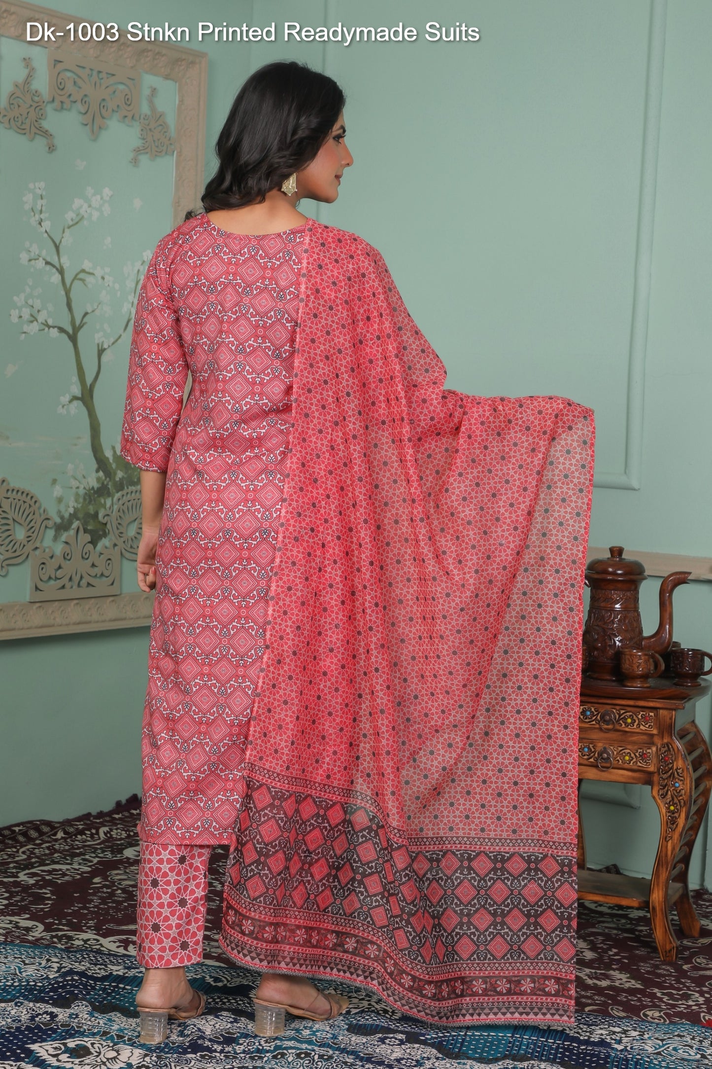 Dk-1003 Stnkn Printed Readymade Suits