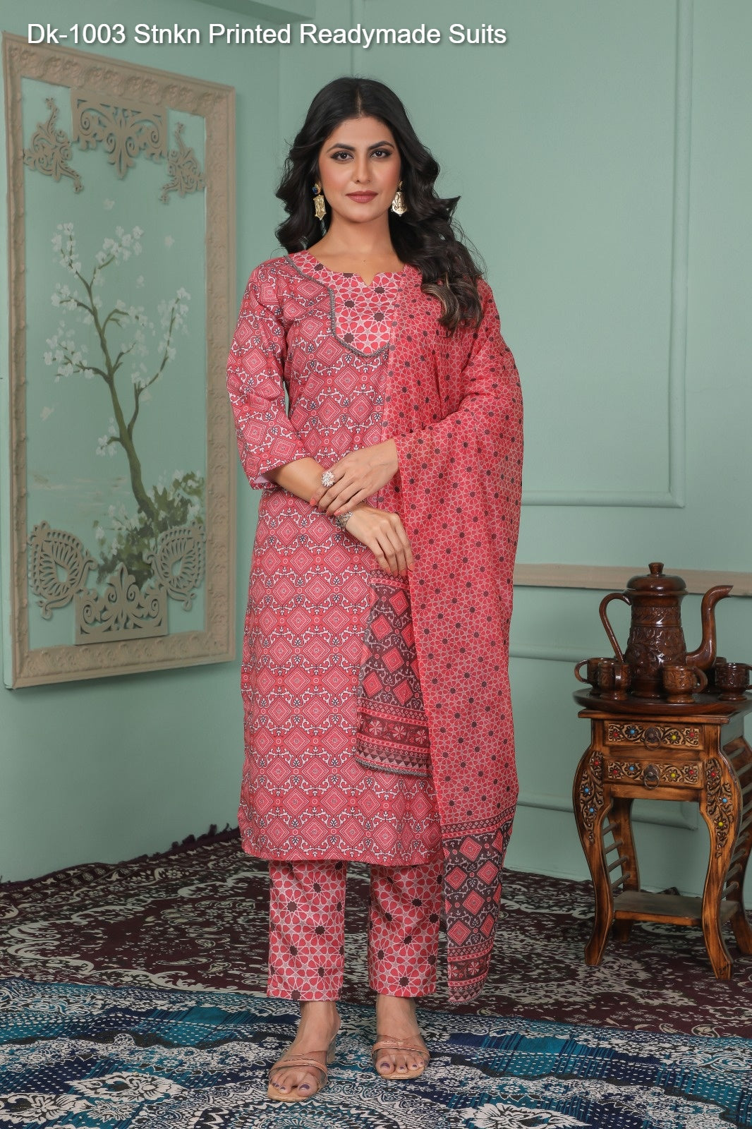 Dk-1003 Stnkn Printed Readymade Suits