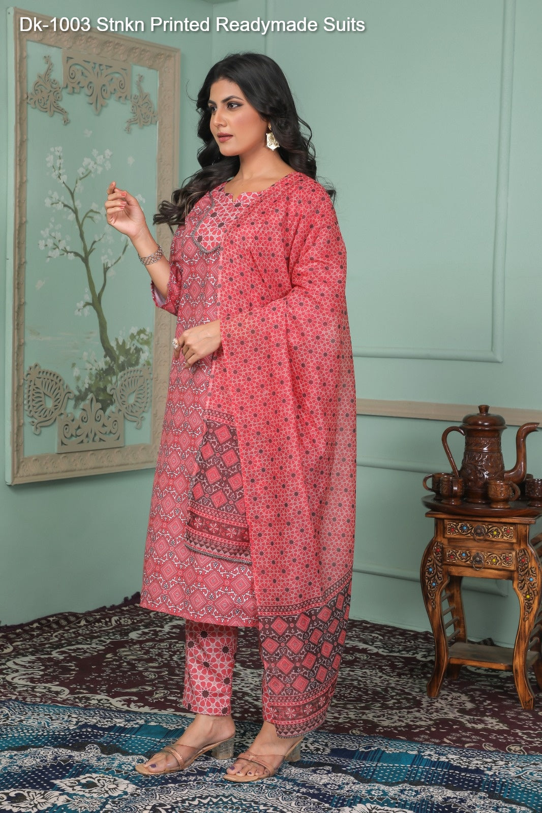 Dk-1003 Stnkn Printed Readymade Suits