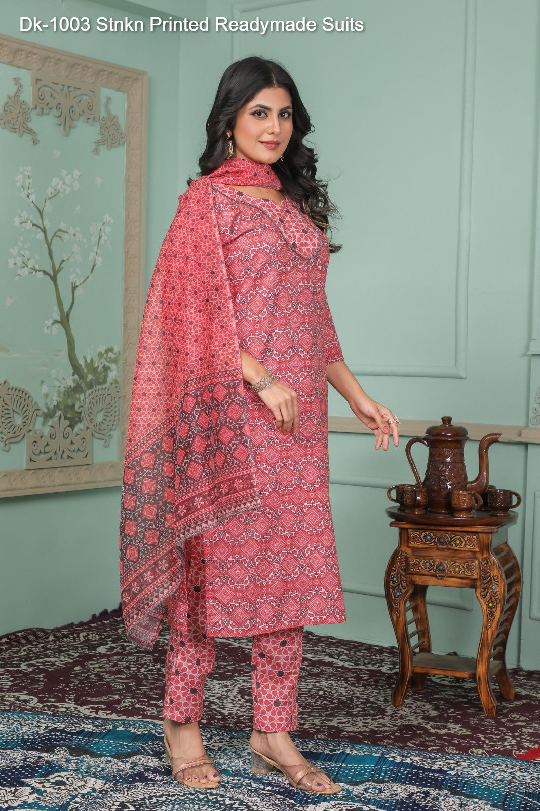 Dk-1003 Stnkn Printed Readymade Suits