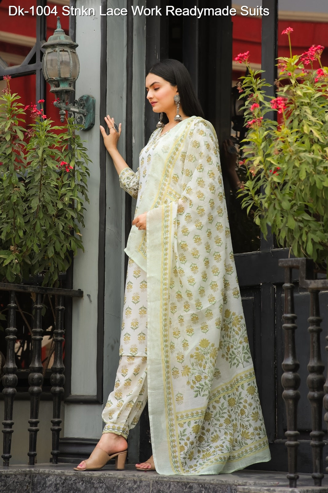 Dk-1004 Stnkn Lace Work Readymade Suits