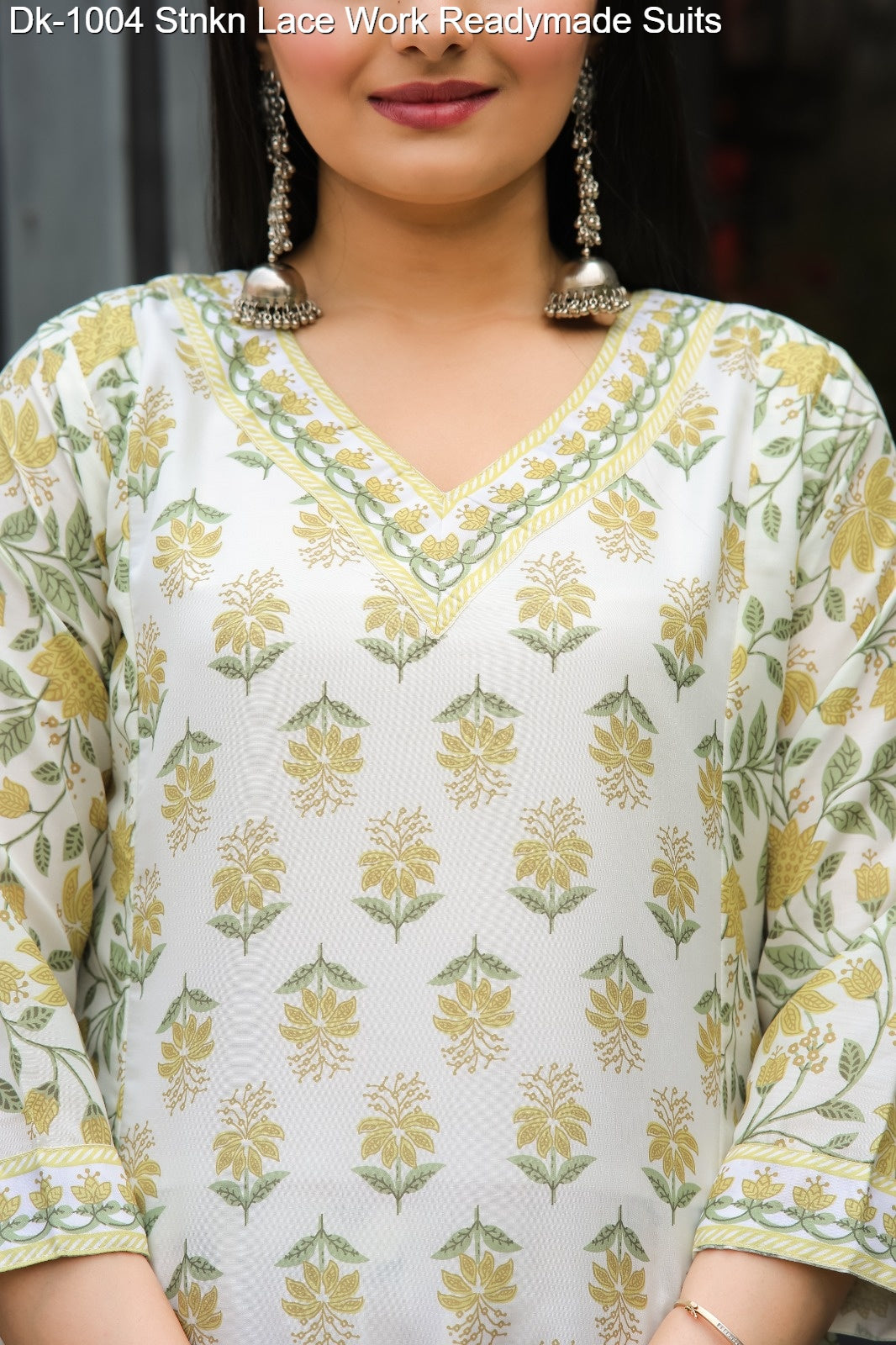 Dk-1004 Stnkn Lace Work Readymade Suits