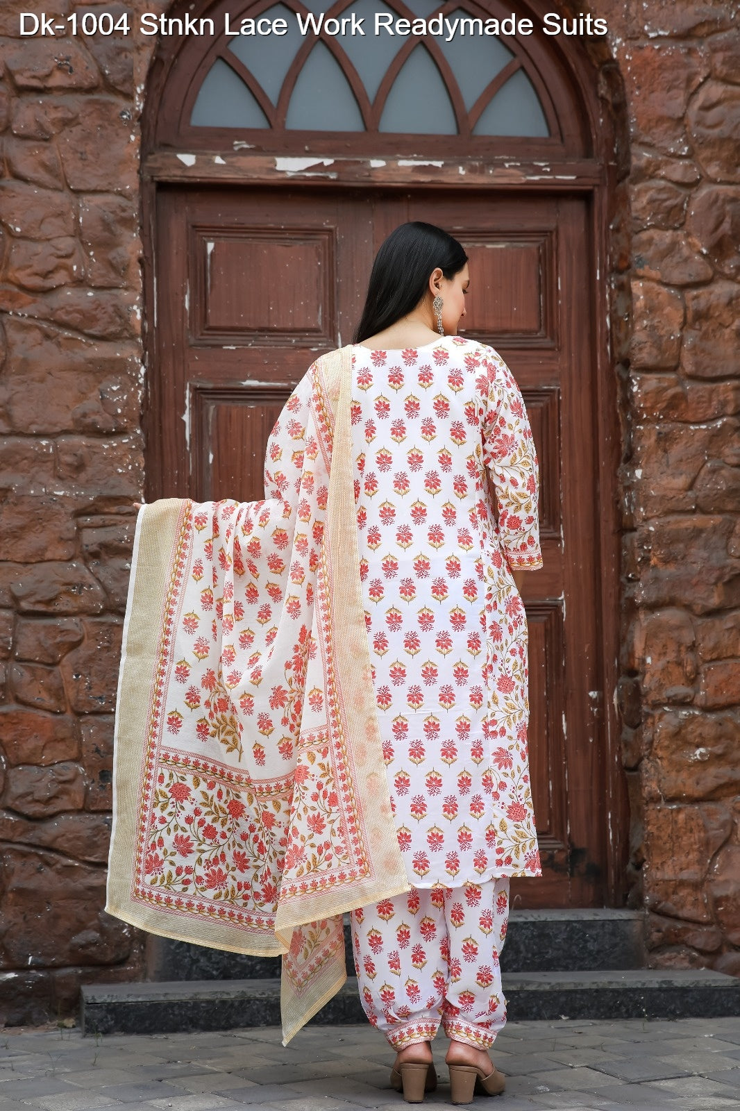 Dk-1004 Stnkn Lace Work Readymade Suits