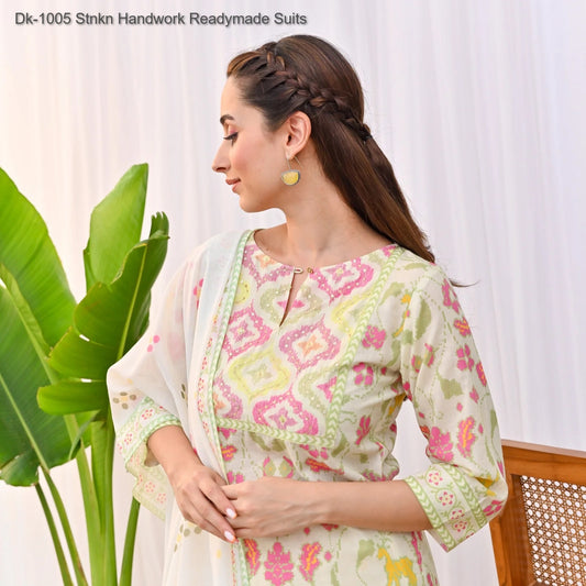 Dk-1005 Stnkn Handwork Readymade Suits