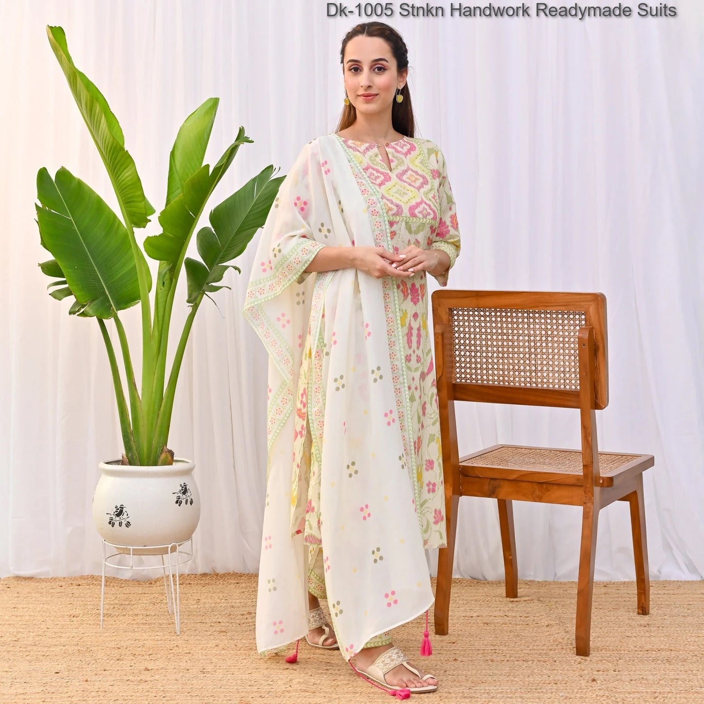 Dk-1005 Stnkn Handwork Readymade Suits