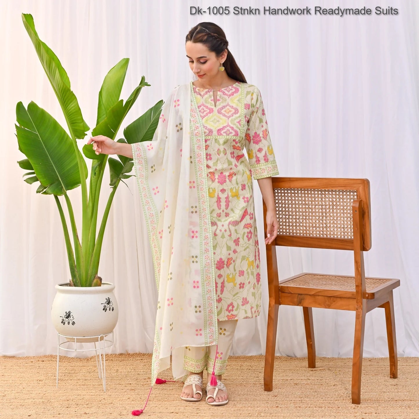 Dk-1005 Stnkn Handwork Readymade Suits